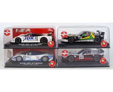 A collection of 4x original contemporary 1/32 scale NSR plastic slot racing cars to include; 1082 Mosler Evo3 & 1006 Mosler E