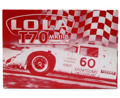 An original contemporary 1/32 scale Fly Car Model Limited Edition Lola T70 MKIIB plastic boxed slot car. Issue number 1595. W