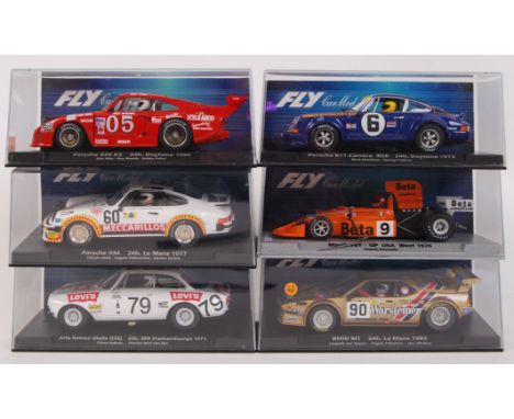 A collection of 6x original contemporary 'Fly Car Model' 1/32 scale plastic slot cars to include; 88282 Porsche 935 K3, 88291