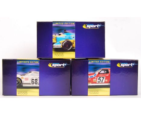 A collection 3x of original contemporary 1/32 scale Scalextric Sport Limited Edition plastic slot cars to include; C2534A For