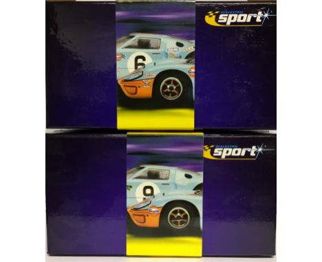 A collection of 2x original contemporary Scalextric Sport 1/32 scale limited edition plastic slot cars to include; C2404A For