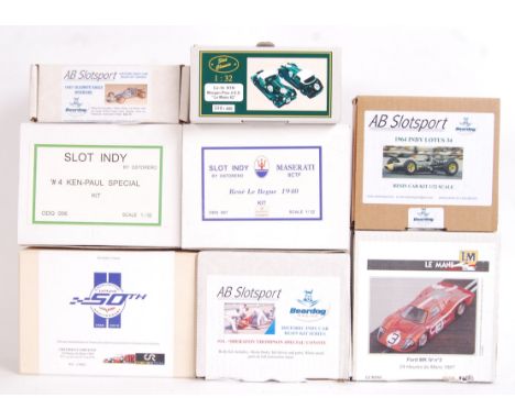 A collection 8x original contemporary 1/32 scale various branded slot car kits to include; ODG 006 & ODG 067 Ostorero Kits, F