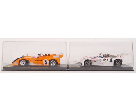 A collection of 2x original contemporary Vanquish MG 1/32 scale plastic slot racing cars to include; CA1 McLaren M8D & CA11 L