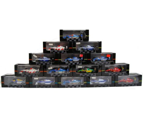 A collection of 15x original contemporary 1/43 scale ONYX f1 Formula One diecast model cars. Mint. All within their original 