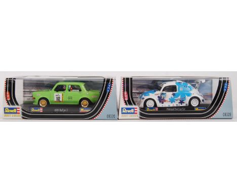 A collection of 2x original contemporary 1/32 scale 'Revell Model Racing' plastic racing slot cars to include; 08320 1000 Ral