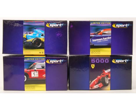 A collection of 4x original contemporary Scalextric sport limited edition 1/32 scale plastic racing slot cars to include ;C24