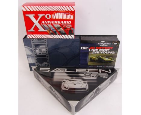 A collection of 4x Fly Models made 1:32 scale slot racing cars presentation sets. All appear mint, unused within the original