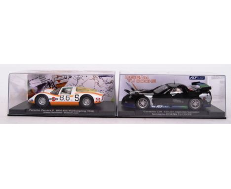 A collection of 2x original contemporary Fly Car Model 1/32 scale plastic model slot cars to include; 88255 Porsche Carrera 6