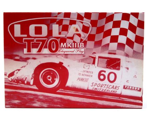 An original contemporary 1/32 scale Fly Car Model Limited Edition Lola T70 MKIIB plastic boxed slot car. Issue number 1595. W