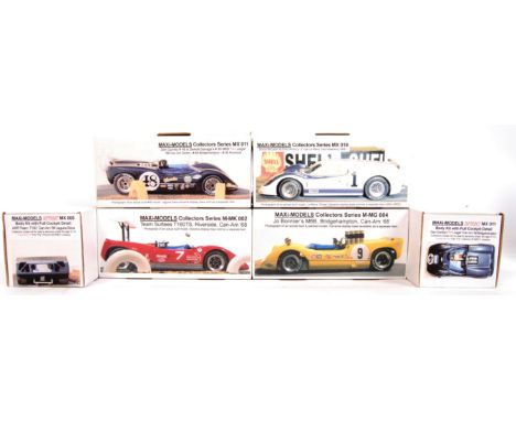 A collection of 6x original Maxi Models resin 1:32 scale slot racing car kits. All unused, within the original boxes. Compris