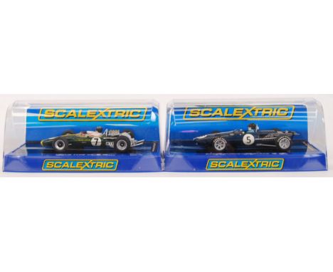 A collection of 2x original contemporary Scalextric 'The Classic Collection' 1/32 scale plastic racing slot cars to include; 