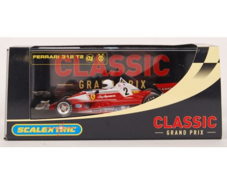 An original contemporary Scalextric 'Classic Grand Prix' 1/32 scale C2799 Ferrari 312T No2 plastic racing slot car. Within it