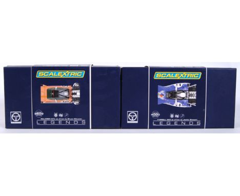 A collection of 2x original contemporary 1/32 scale Scalextric boxed Legends racing slot cars to include; C3655a Tyrrell 003 