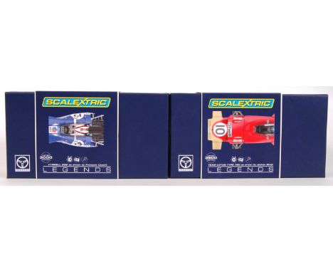 A collection of 2x original contemporary 1/32 scale limited edition Scalextric boxed Legends racing slot cars to include; C34