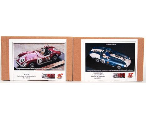 A collection of 2x original contemporary 1/32 scale Proto slot racing slot car kits to include; CB039 Ferrari TR61 & CB041 Sc