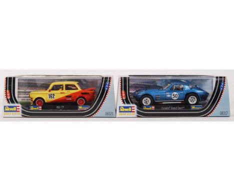 A collection of 2x original contemporary 1/32 scale 'Revell Model Racing' plastic racing slot cars to include; 08321 NSU TT J