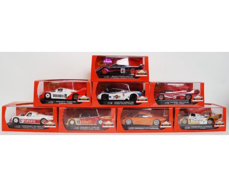 A collection of 8x original contemporary Slot it 1/32 scale plastic racing slot cars to include; SICA08 Lancia, CA09d Porsche