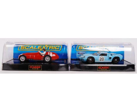 A collection of 2x original contemporary 1/32 scale Scalextric 'The Classic Collection' plastic slot cars to include; C2803 F