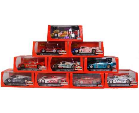 A collection of 10x original contemporary Slot it 1/32 scale plastic racing slot cars to include; CA02G, SICA03A, SICA02B, SI