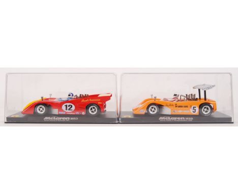 A collection of 2x original contemporary Vanquish MG 1/32 scale plastic slot racing cars to include; CA23 McLaren M8B & CA3 M