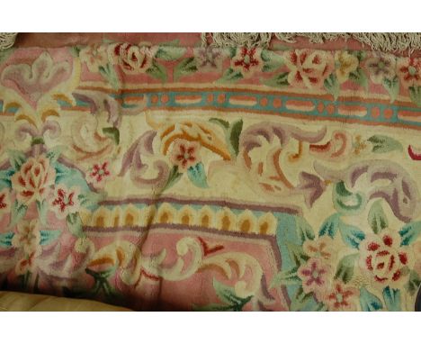 A Chinese Superwash pink ground carpet 