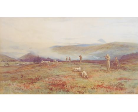 After George Stratton Ferrier RSW. Hunting scene, In The Moorlands, print, limited edition, 16/500, numbered in pencil to mar