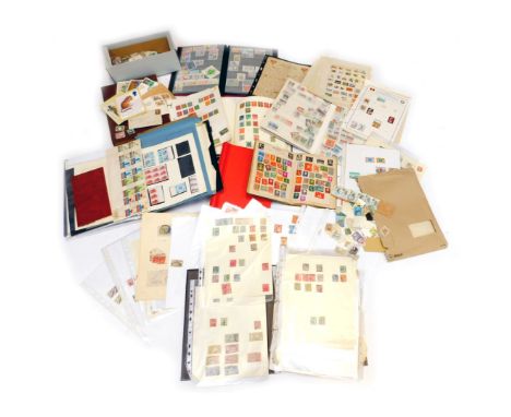 Philately.  Victorian and later world used postage stamps, comprising loose and albums, Edward VII 1909 stamps, stock books, 