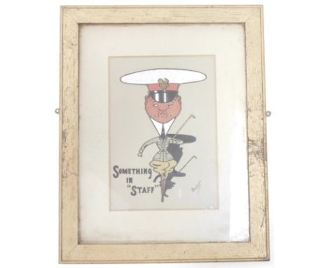 English School (Early 20thC). Something in Staff, print, monogrammed MCR, in gilt frame. 
