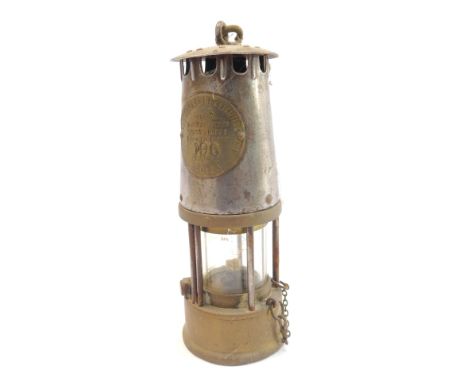 A Protector Lamp and Lighting Company Eccles miner's lamp, type SL, 25.5cm high. 
