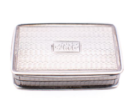 A William IV silver vinaigrette by Nathaniel Mills, Birmingham 1832, of rectangular form with engraved and engine-turned deco