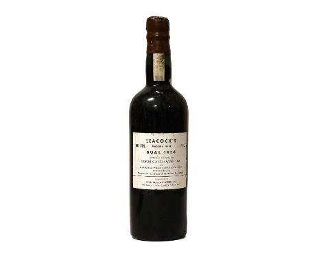 Leacock's 1934 Bual Madeira Wine (one bottle)