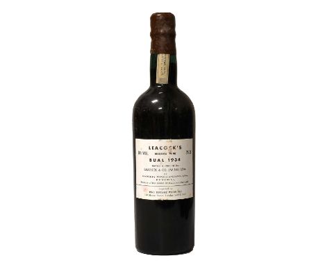 Leacock's 1934 Bual Madeira Wine (one bottle)