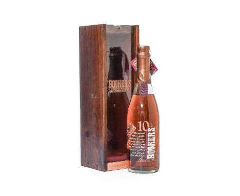Booker's True Barrel 8 Year Old Kentucky Straight Bourbon Whiskey, 10th Anniversary Edition, batch number C90-B-8, bottle num