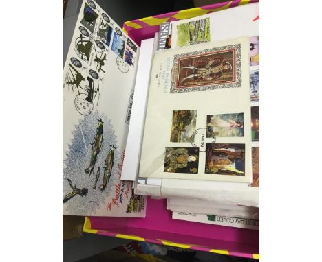 FIRST DAY COVERS : Box with various FDCs with some useful 1960s items, special handstamps and including a few Channel Islands