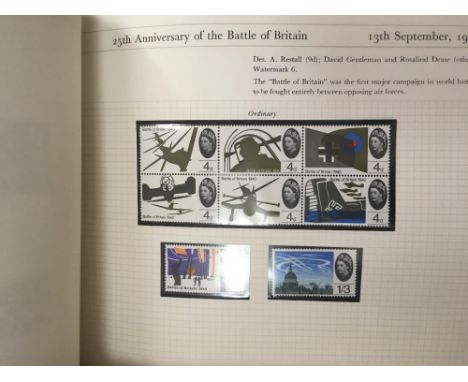 STAMPS : GREAT BRITAIN : Red White and Blue stamp albums, mainly mint issues from 1960's onwards, plus First Day Covers and a