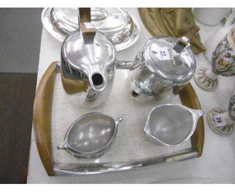 A PIQUET TEA COFFEE SET ON TRAY