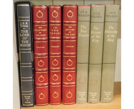 Tolkien (JRR). Three uniform leather bound titles produced by George Allen and Unwin Limited, 1966, The Fellowship of the Rin