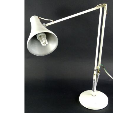 A cream enamel painted Anglepoise lamp, stamped to the base Made in England by Herbert Terry &amp; Sons Ltd, Redditch, with a