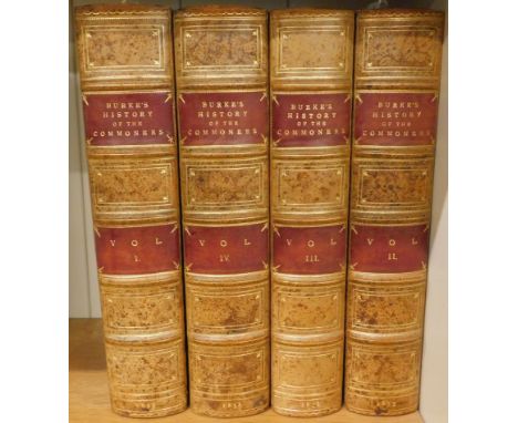 Burke (John). Genealogical and Heraldic History of the Commoner's of Great Britain and Ireland, four volumes, published by fo