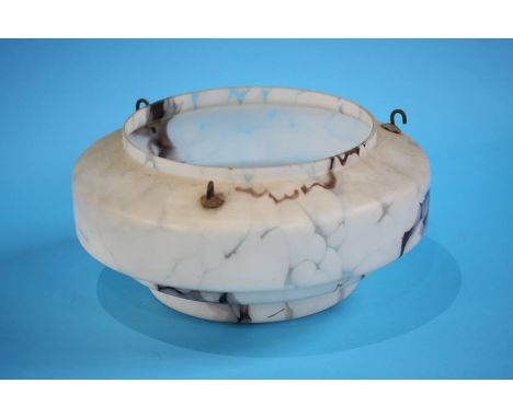 A Deco glass light shade