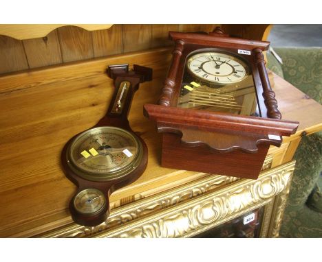 Modern clock and barometer