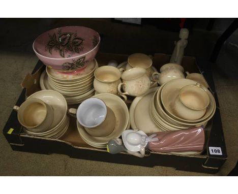 A box of Denby, Lladro etc.