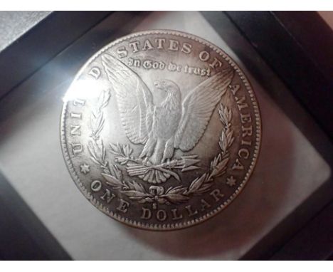 American Morgan dollar commemorative in frame . UK P&amp;P Group 1 (£16+VAT for the first lot and £2+VAT for subsequent lots)
