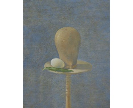 David Tindle,&nbsp;British b.1932 -&nbsp;Autonomous Portrait, 1997;&nbsp;egg tempera on canvas board, signed, titled and date