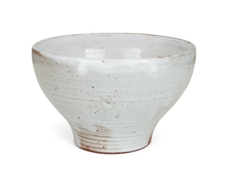 Euan Uglow,&nbsp;British 1932-2000 -&nbsp;Bowl;&nbsp;stoneware ceramic bowl, signed with initials on the bottom 'E.U.', H9.7 
