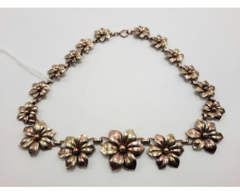 VINTAGE SILVER GILT NECKLACE