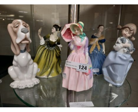 THREE DOULTON &amp; TWO NAO FIGURES