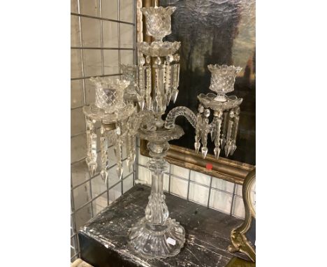 CUT GLASS CRYSTAL LUSTREWARE CANDELABRA