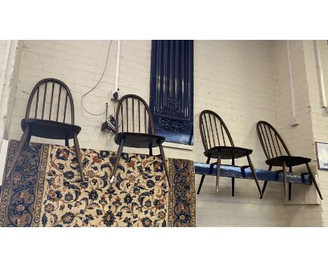 SET OF FOUR ERCOL OAK DINING CHAIRS