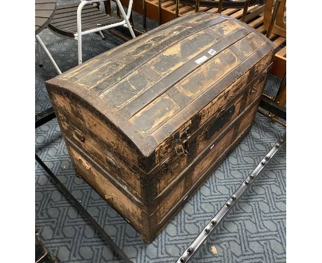 DOME TOP ANTIQUE TRUNK